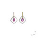 Silver, gold and topaz earrings