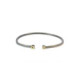 Pulsera de plata, oro y brillante