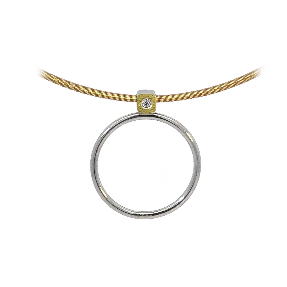 Colgante de plata y oro