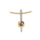 Silver, gold and tourmaline pendant