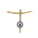 Silver, gold and pearl pendant
