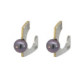 Silver, gold and pearl ring