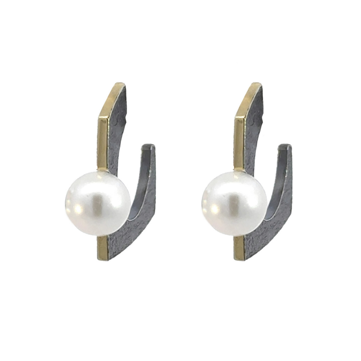 Arracades de plata, or i perla