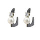 Silver, gold, pearl and brilliant earrings
