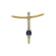 Silver, gold and tanzanite pendant