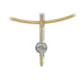 Silver, gold and brilliant pendant