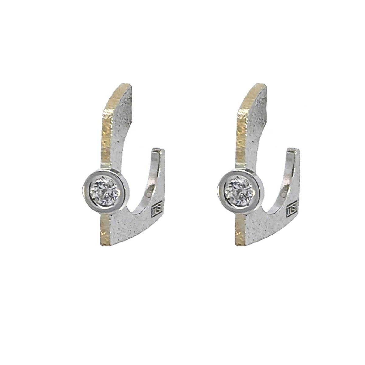 Arracades de plata i DIAMANT LAB