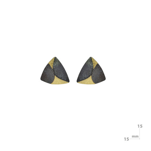 Silver and gold earrings