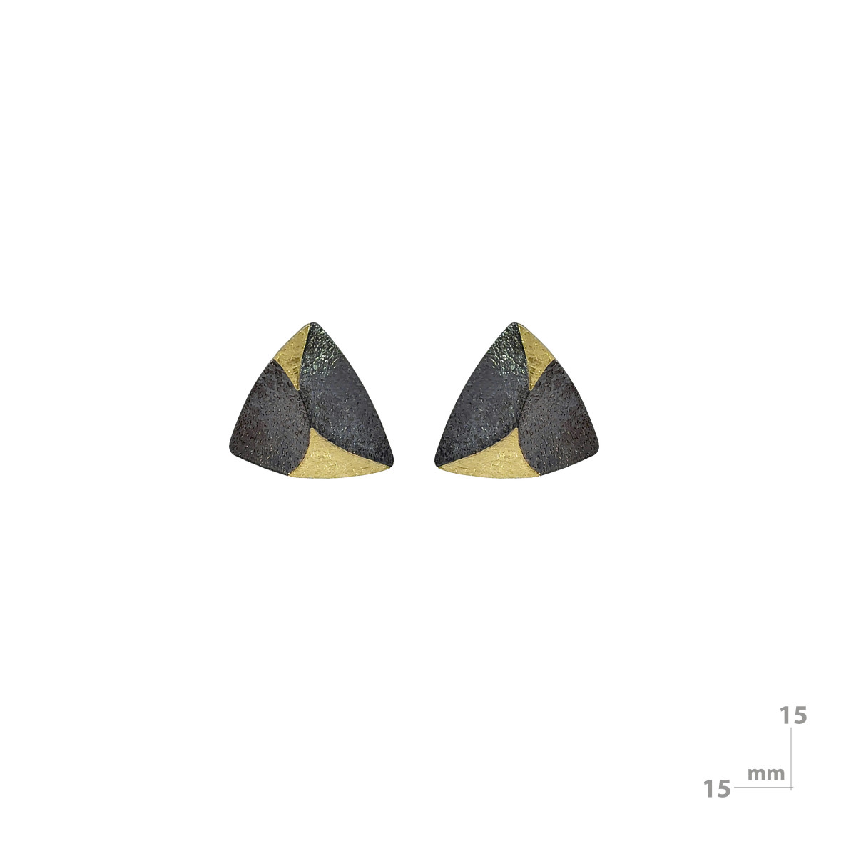 Silver and gold earrings