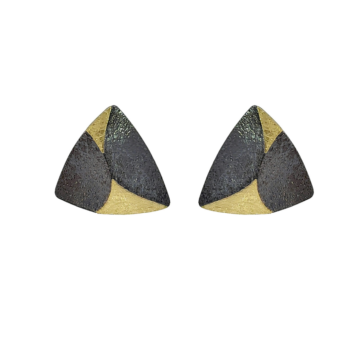 Silver and gold earrings