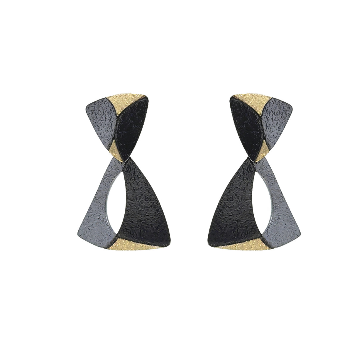 Silver and gold earrings