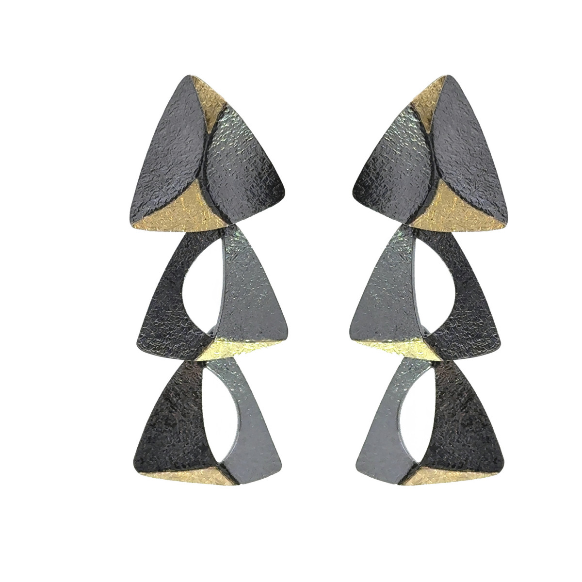 Pendientes de plata y oro