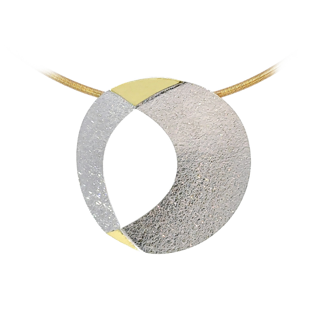 Colgante de plata y oro