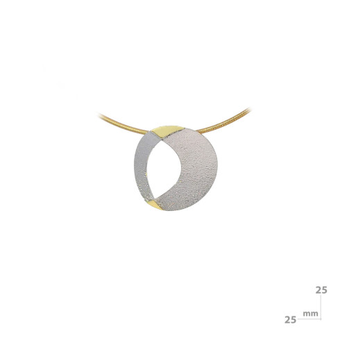 Silver and gold pendant