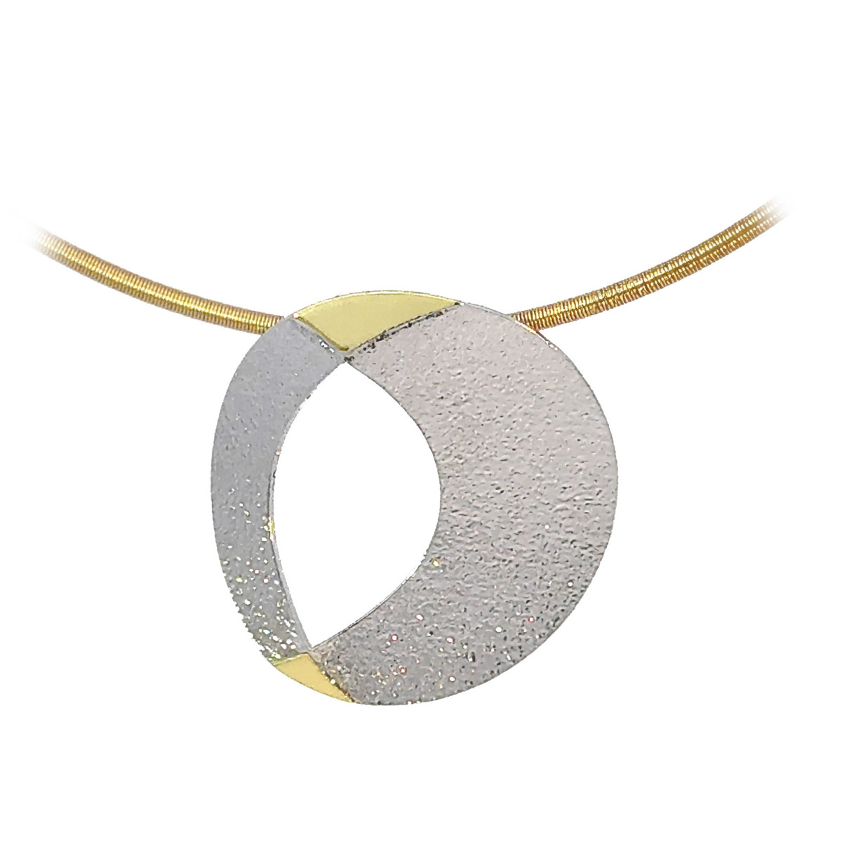 Silver and gold pendant