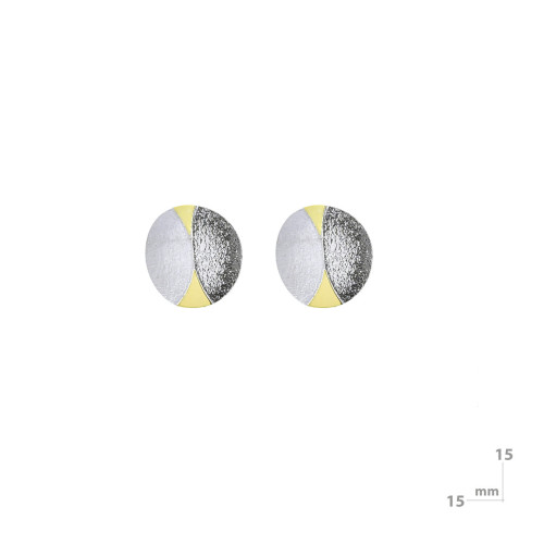 Silver and gold earrings