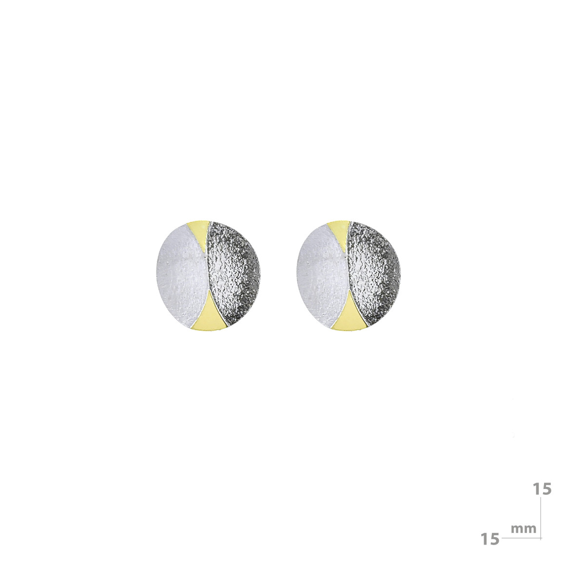 Silver and gold earrings
