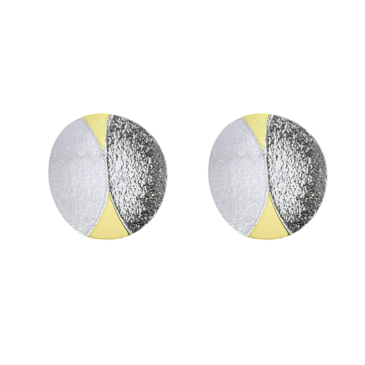 Silver and gold earrings