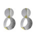 Silver and gold earrings