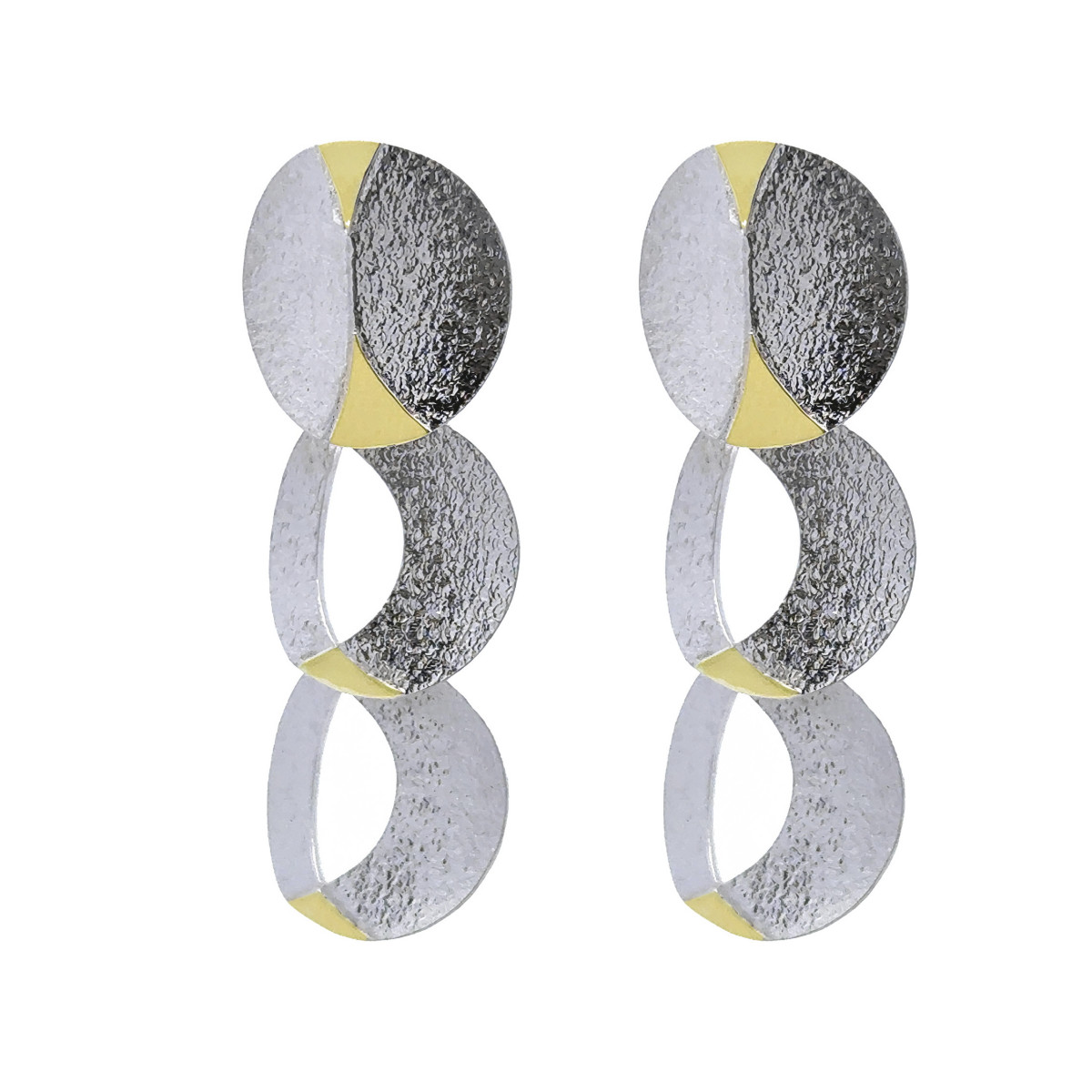 Pendientes de plata y oro