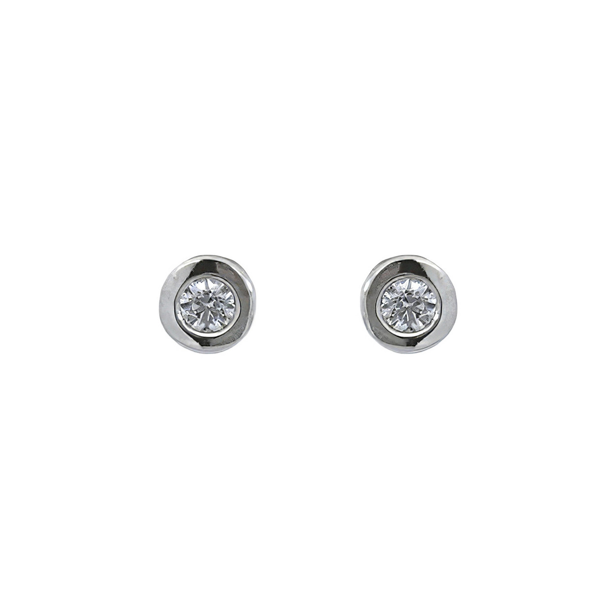 Pendientes de plata y brillante lab