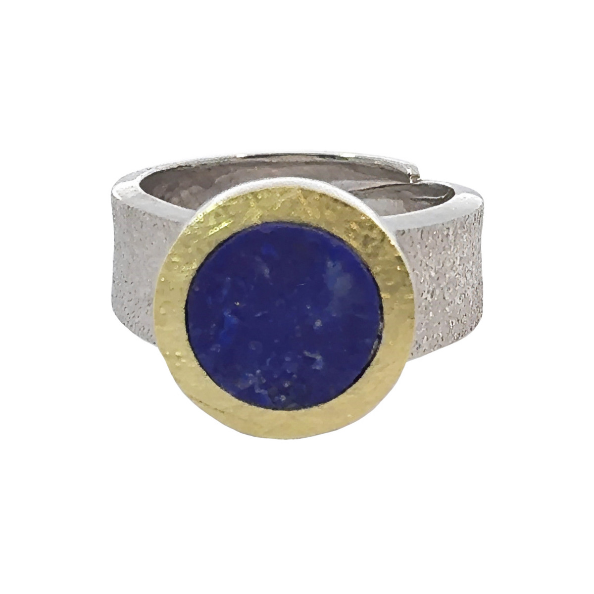 Anillo de plata, or i lapislàzuli