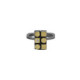Anillo de plata, oro y brillante