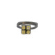 Anillo de plata, oro y brillante