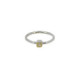 Silver, gold and brilliant ring