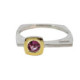Anillo de plata, oro y turmalina