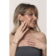 Silver, gold and pearl ring