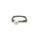 Silver and pearl ring