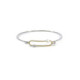 Pulsera de plata, oro, brillante y perla