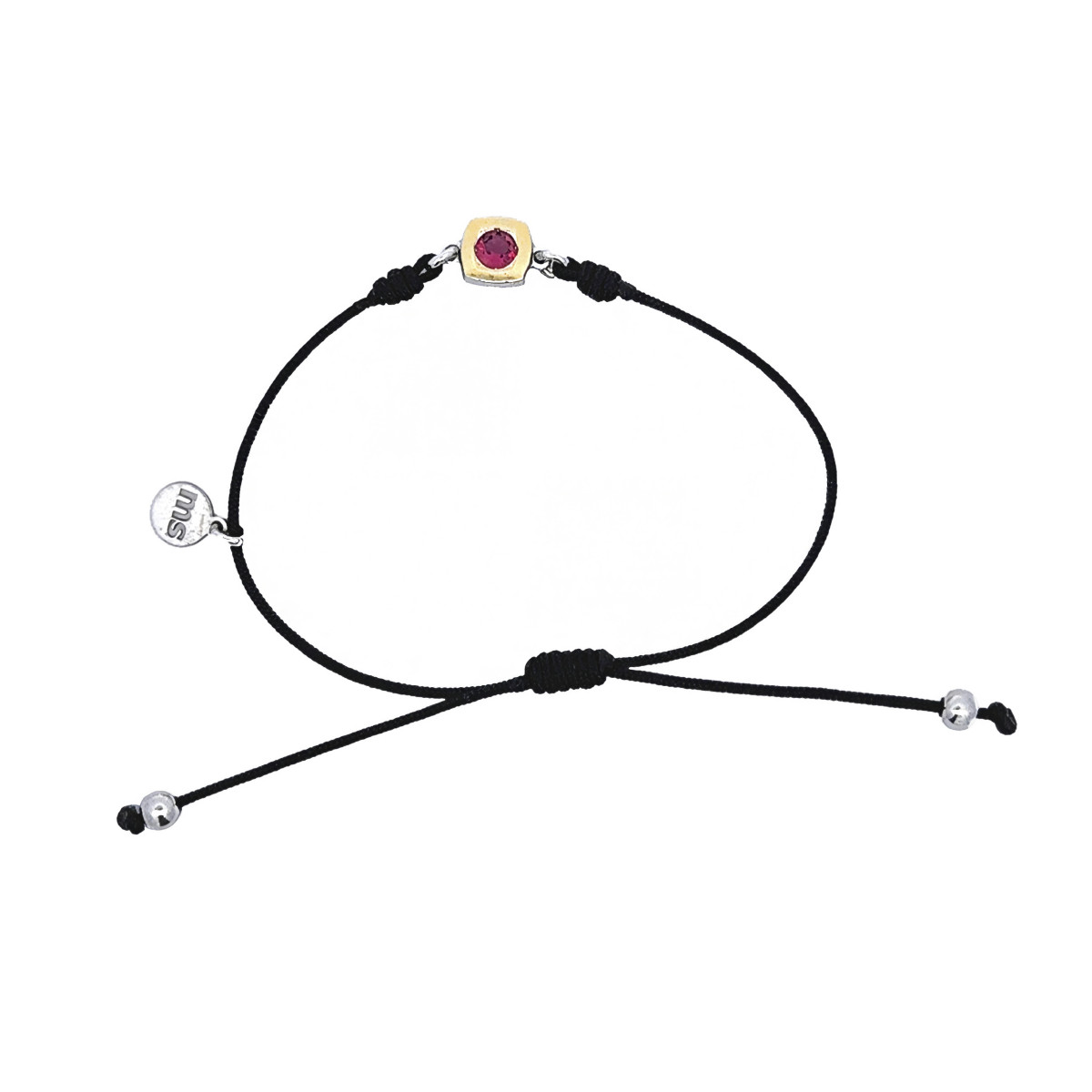 Pulsera de plata, oro y turmalina