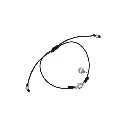 Pulsera de plata y brillante lab