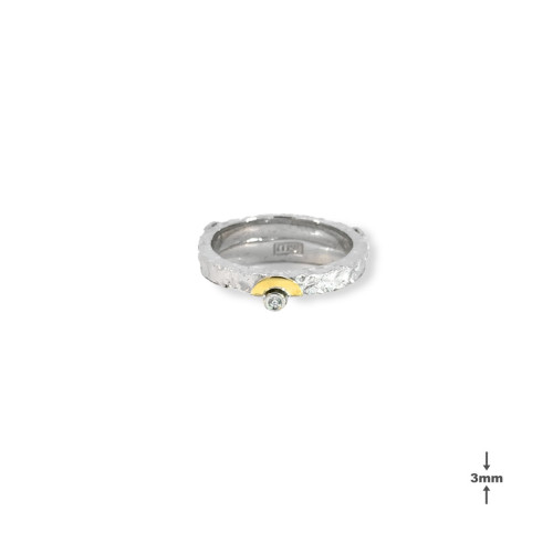 Alianza de plata, oro y brillante