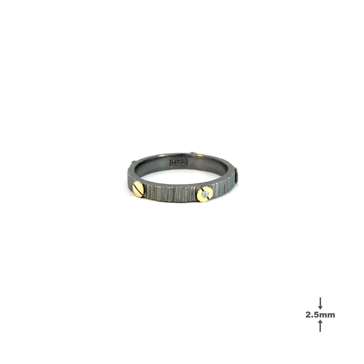 Alianza de plata, oro y DIAMANT  LAB