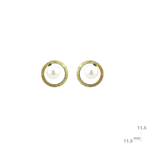 Arracades de plata, or i perla