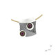 Silver, gold and ruby ​​pendant