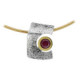 Silver, gold and ruby ​​pendant