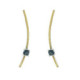 Silver, gold and topaz earrings