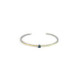 Silver, gold and topaz bracelet