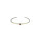 Silver, gold and tourmaline bracelet