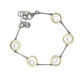 Pulsera de plata, oro y perla