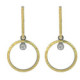 Silver, gold and brilliant earrings
