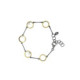 Silver, gold and diamond bracelet