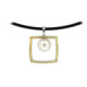 Silver, gold and pearl pendant