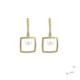 Silver, gold and cultured pearl earrings