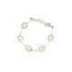 Silver, gold and cultured pearl bracelet