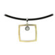 Silver, gold and diamond pendant